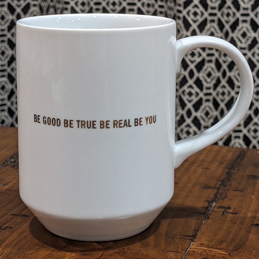 Fringe Studio White Gold Metallic Gift Coffee Mug